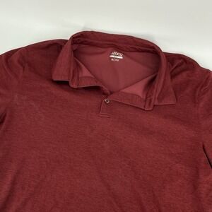 BCG Golf Mens XL Polo Shirt Burgundy Heather Short‎ Sleeve Performance Polyester